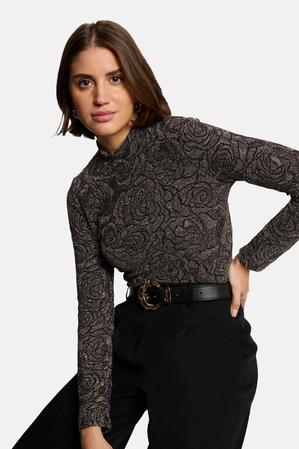 T-shirt met lange mouwen - Goud