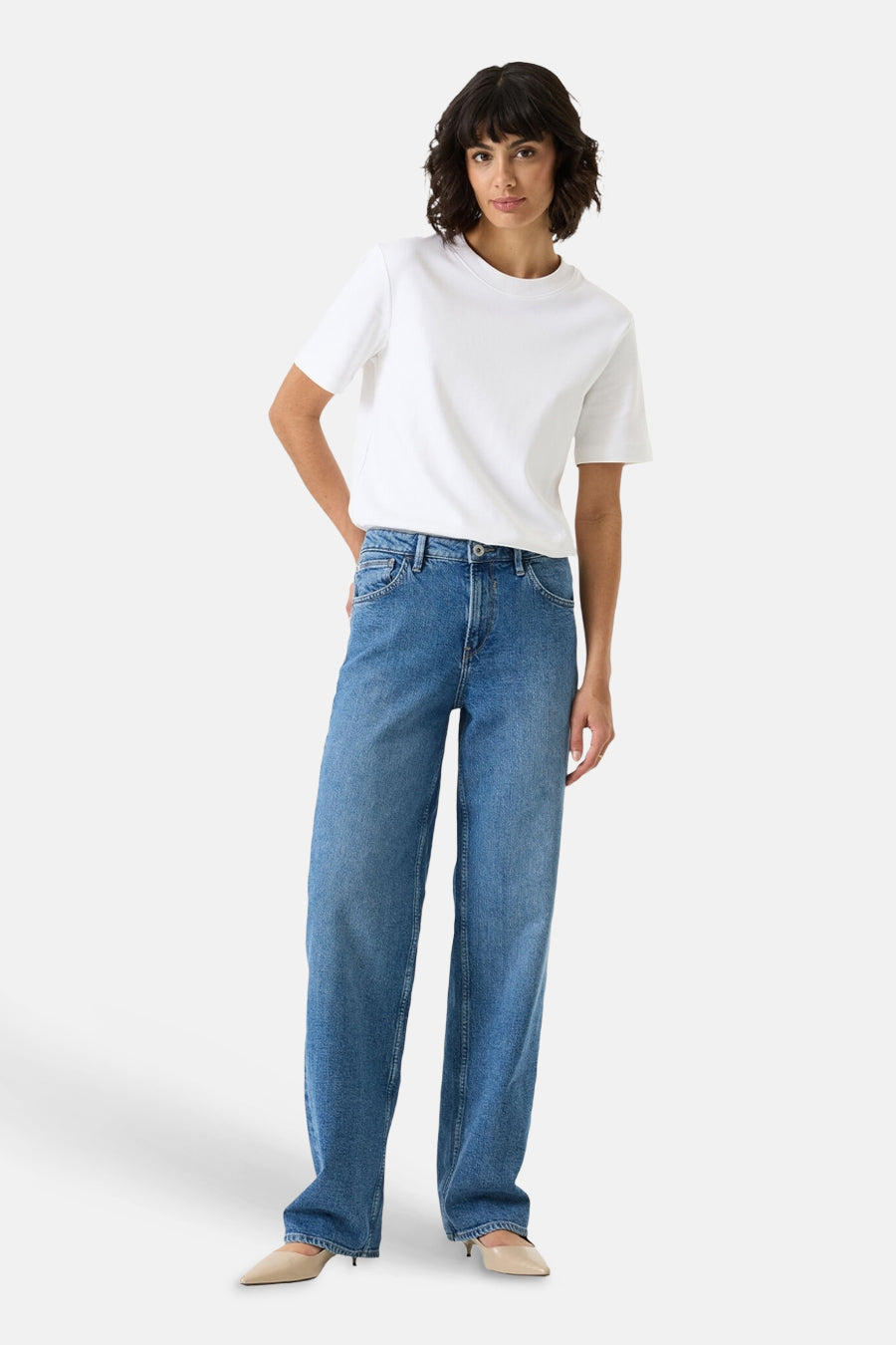 Jeans straight mid blue denim - GARCIA
