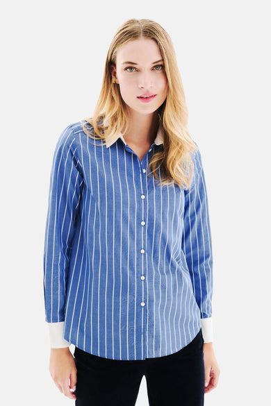 Hemd met lange mouwen - blauw