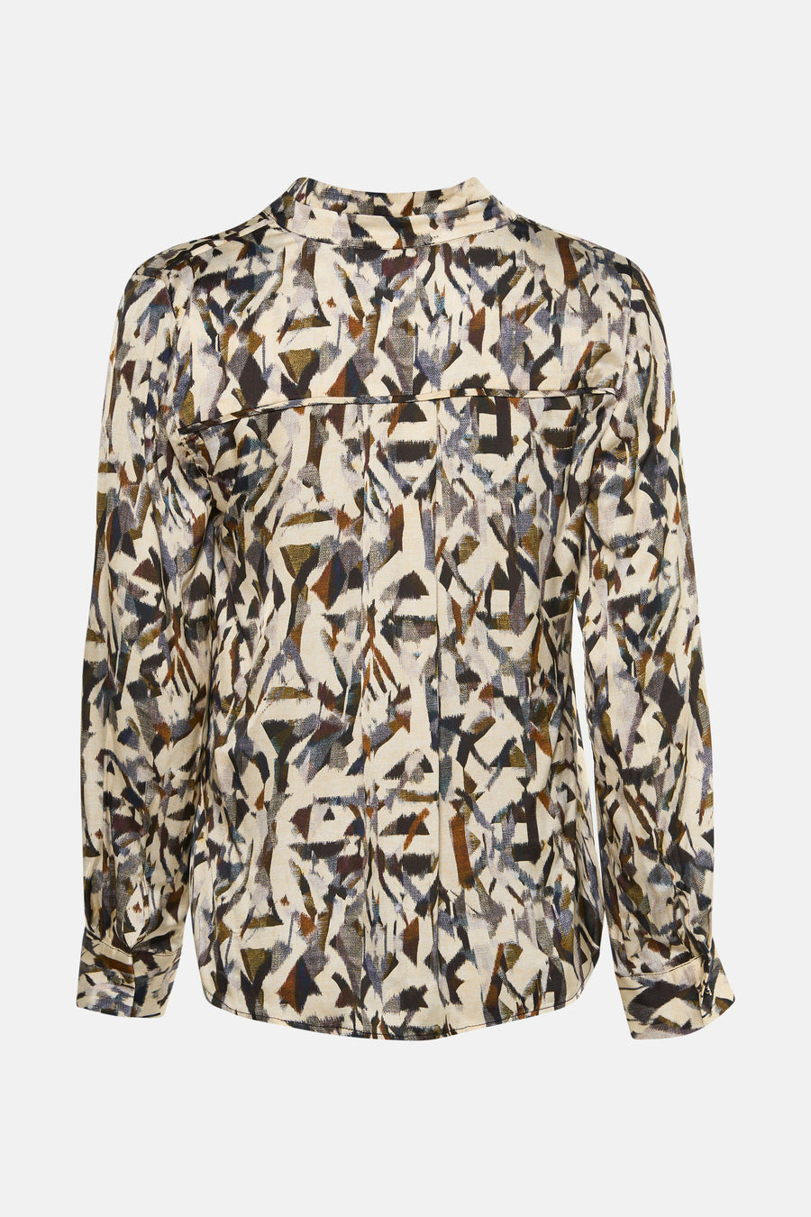 Blouse à manches longues multicolore de CAROLL, avec un imprimé abstrait et une coupe classique.