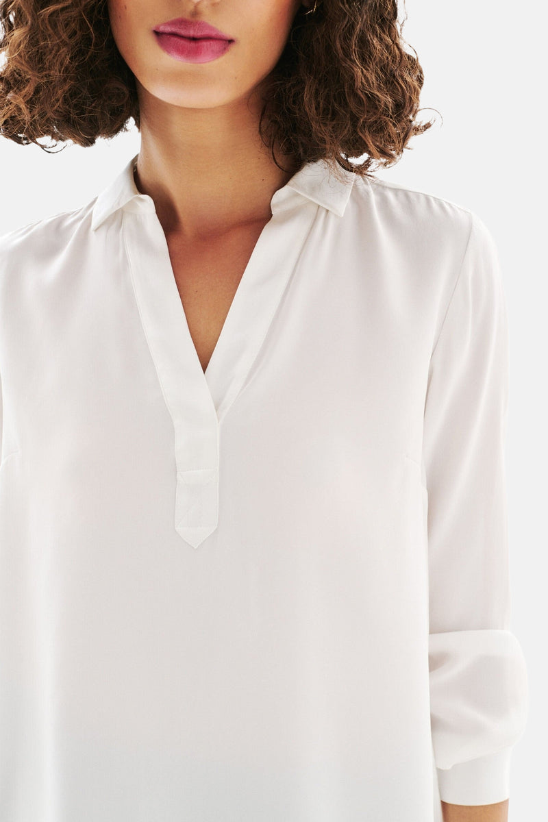 Blouse met lange mouwen - Wit