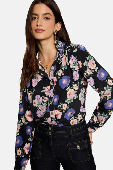 Blouse à manches longues - multicolore