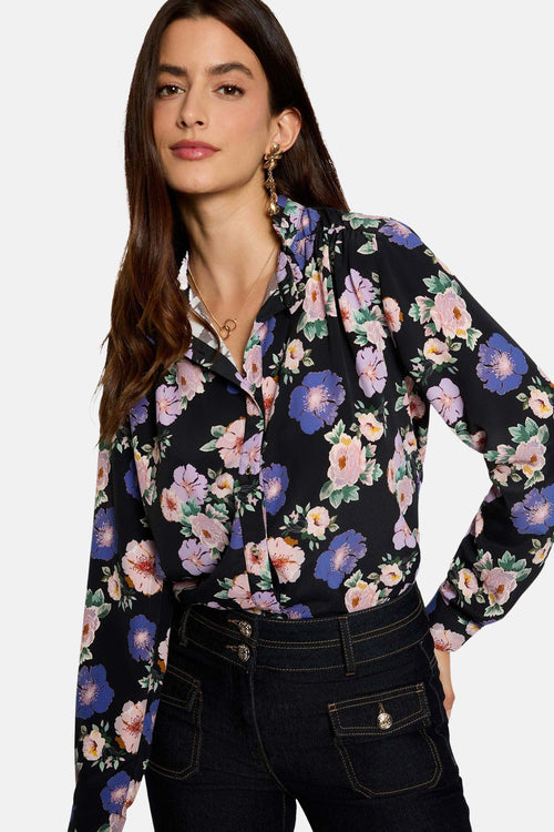 Blouse à manches longues - multicolore