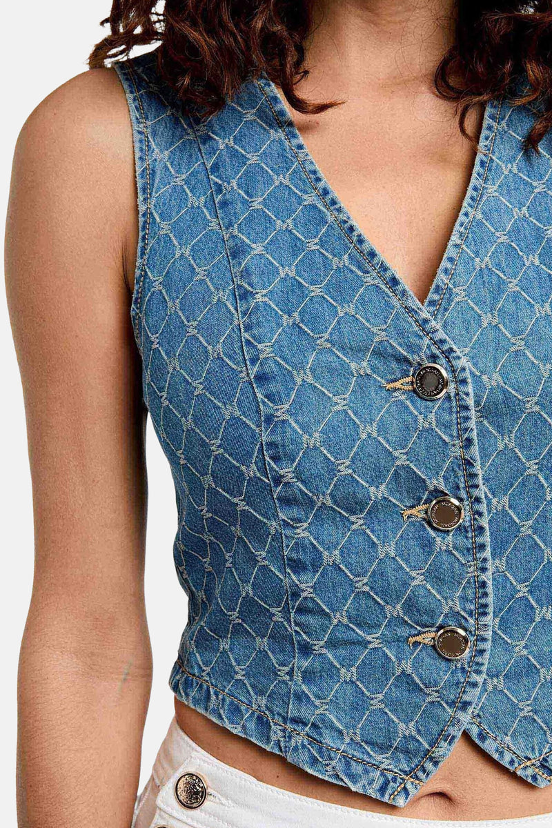 Blazer - mid blue denim