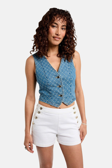 Blazer - mid blue denim