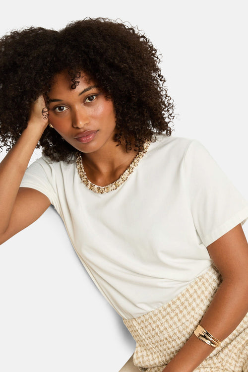 Top uni manches courtes Blanc - Morgan de Toi