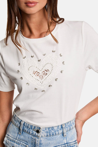 T-shirt met korte mouwen - wit