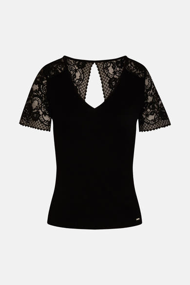 Camiseta de satén y encaje ARTISTE NOIR - ETAM