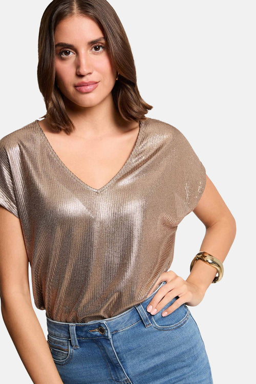 T-shirt met korte mouwen - goud