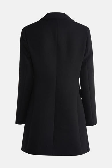 Veste noire de Morgan de Toi, coupe ajustée, manches longues, tissu lisse.