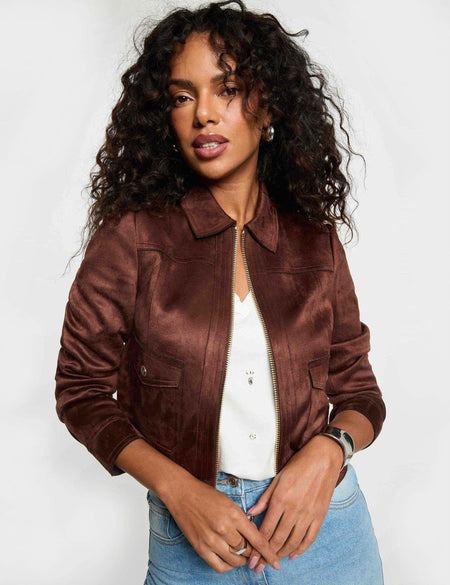 Veste courte brun - Morgan de Toi