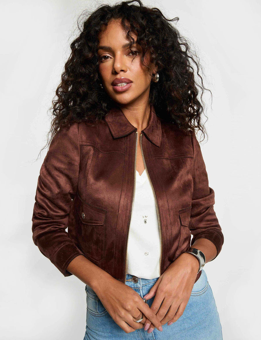 Veste courte brun - Morgan de Toi
