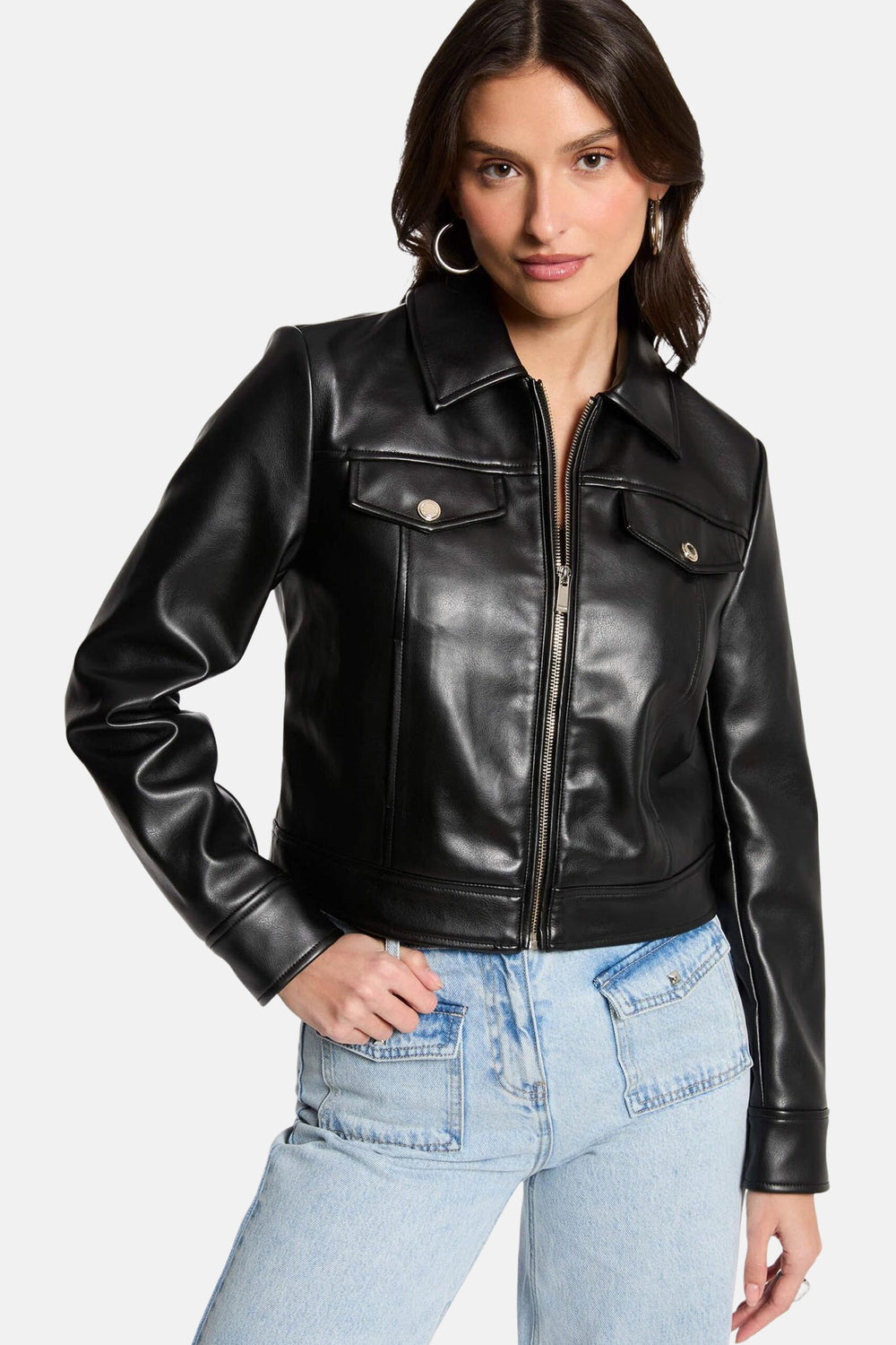 Veste en cuir - noir