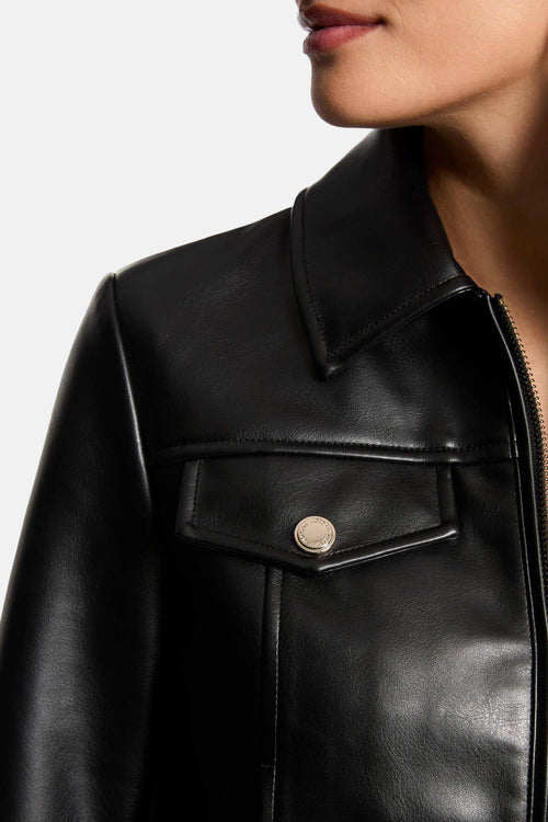 Lederen jas - zwart