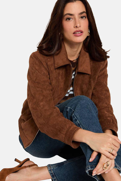 Dames tops jas casual brun - Morgan de Toi