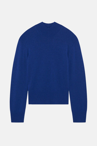 Pull met rolkraag - blauw