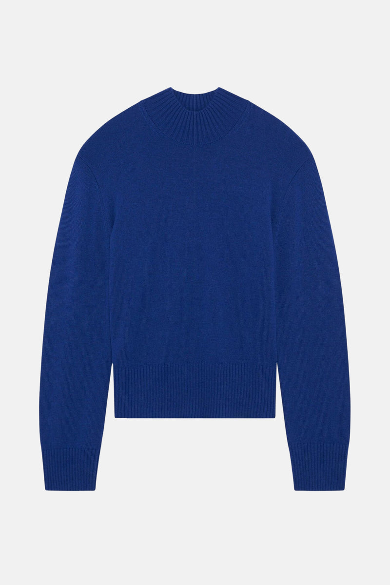 Pull met rolkraag - blauw