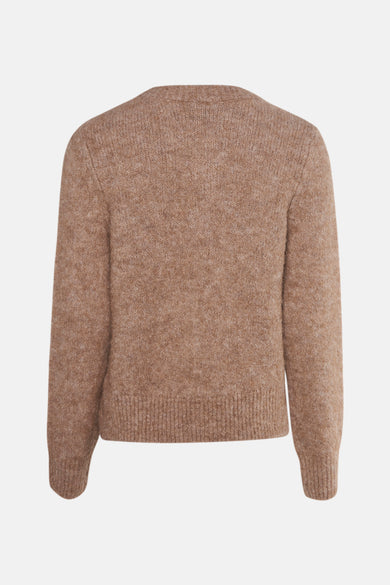 Pull beige en maille de CAROLL, vue arrière.