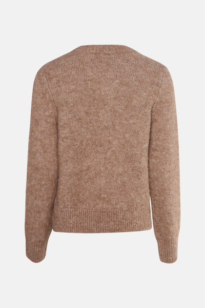 Pull beige en maille de CAROLL, vue arrière.