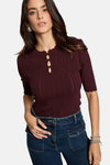 Top uni manches courtes rouge - Morgan de Toi