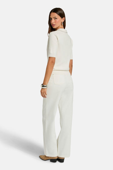 Pull met ronde hals - wit