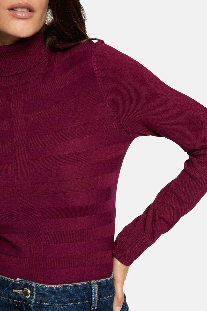 Pull met rolkraag - Bordeaux