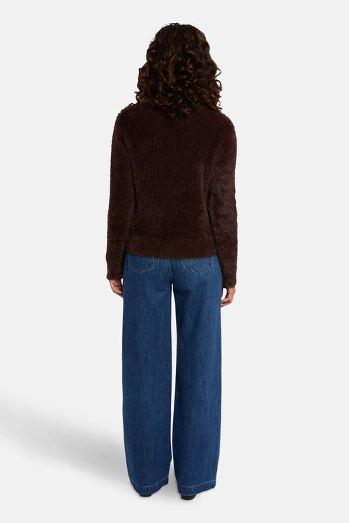 Pull col rond brun - Morgan de Toi