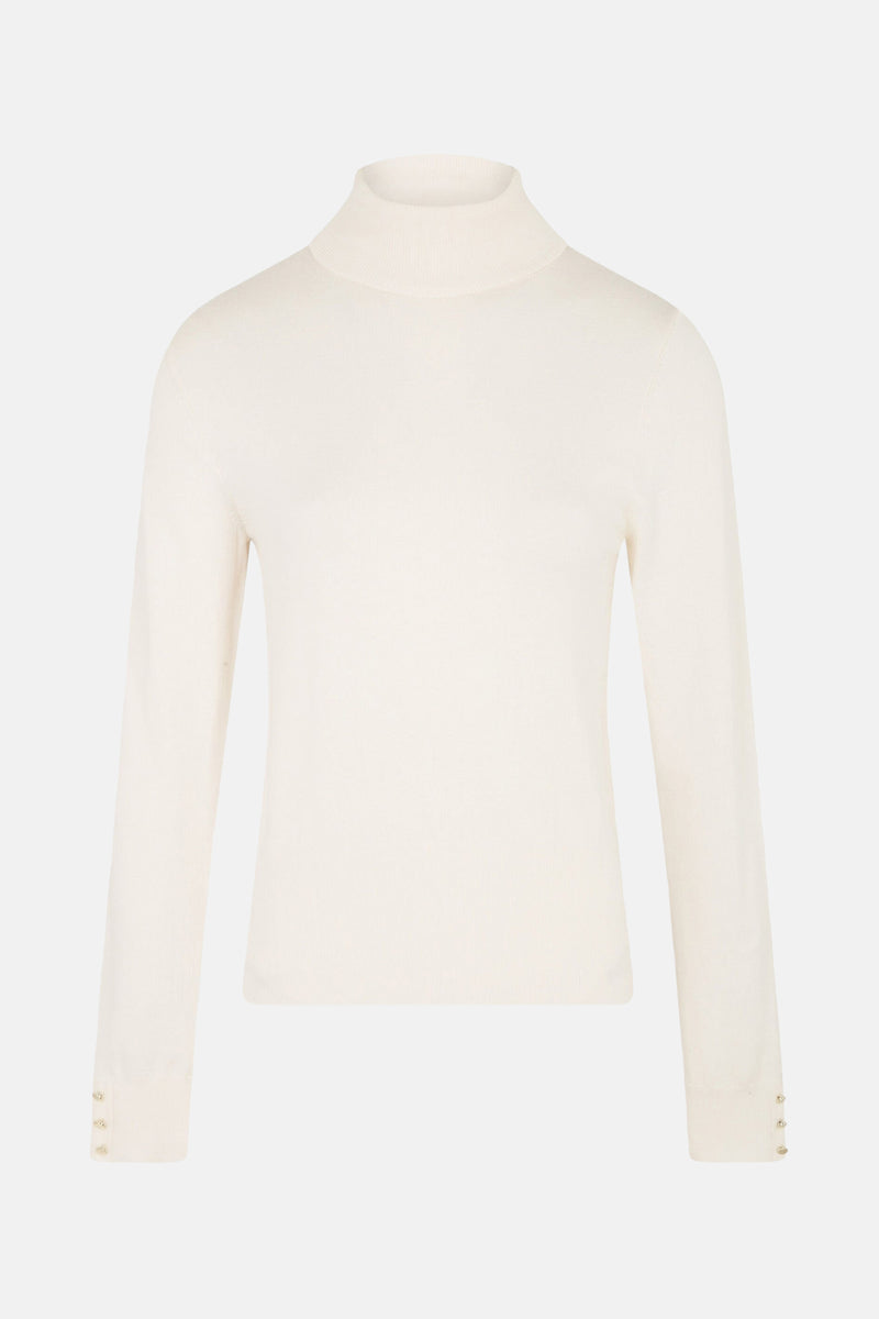 Pull met rolkraag - ecru