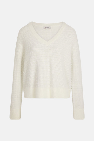 Pull met V-hals - Wit