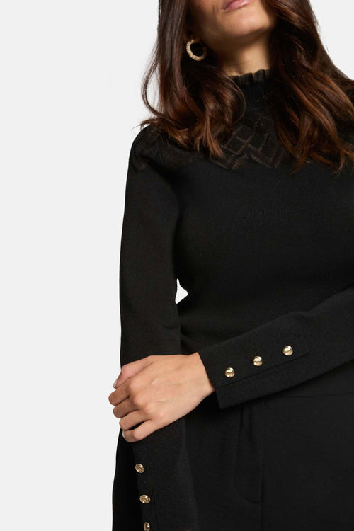 Trui met rolkraag zwart - Morgan de Toi