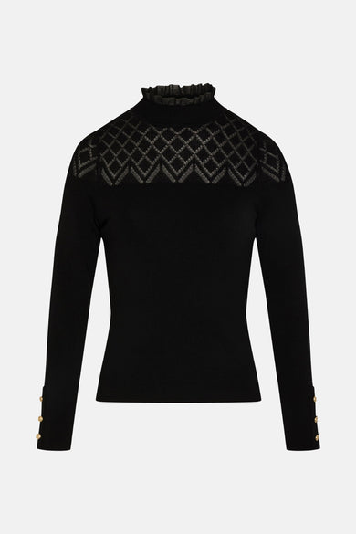 Trui met rolkraag zwart - Morgan de Toi