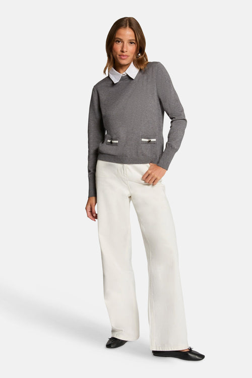 Pull met rolkraag - grijs