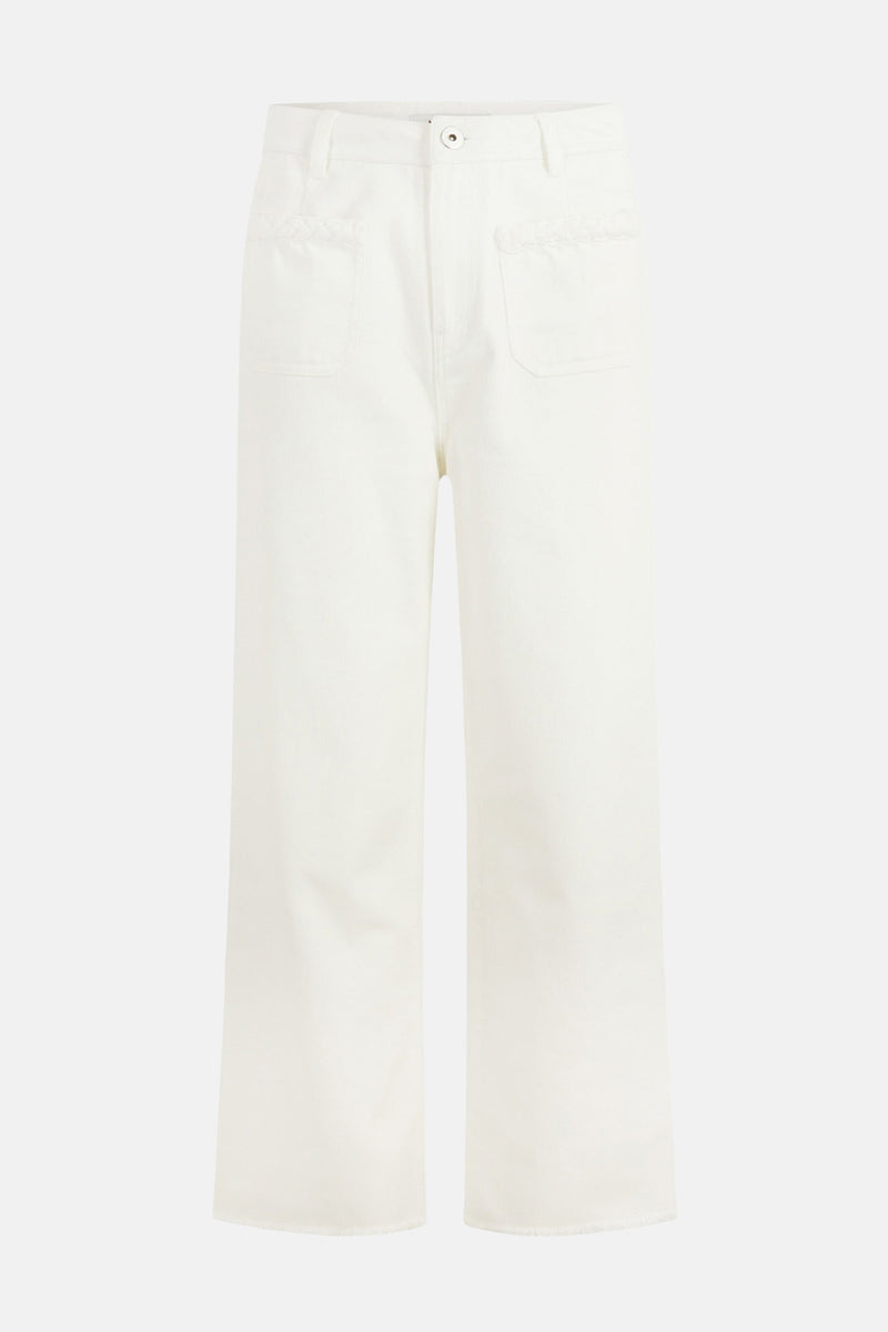Jeans flared off white denim - Morgan de Toi