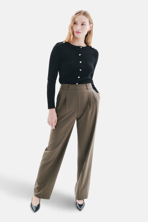 Pantalon de costume beige - CAROLL