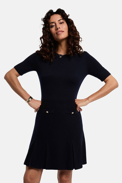 Kleedje met korte mouwen - blauw