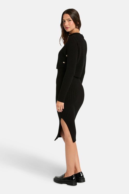 Kleedje met lange mouwen - zwart