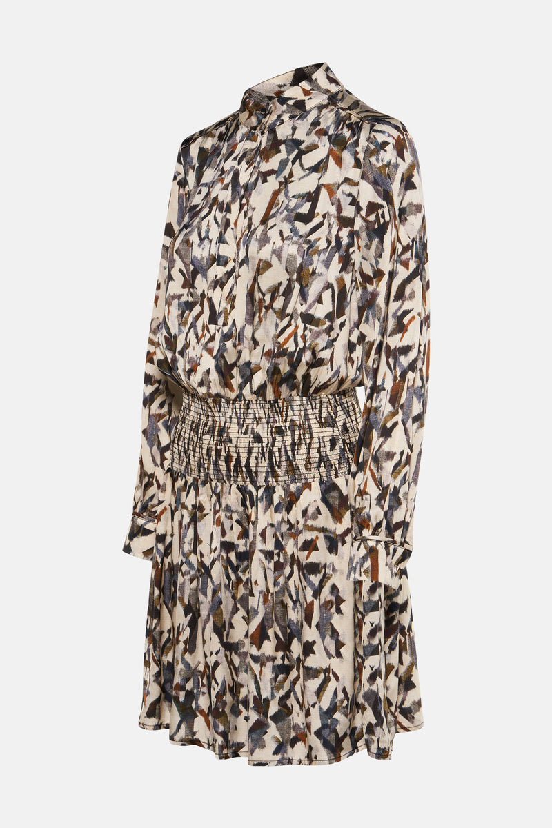 Kleedje met lange mouwen - multicolor