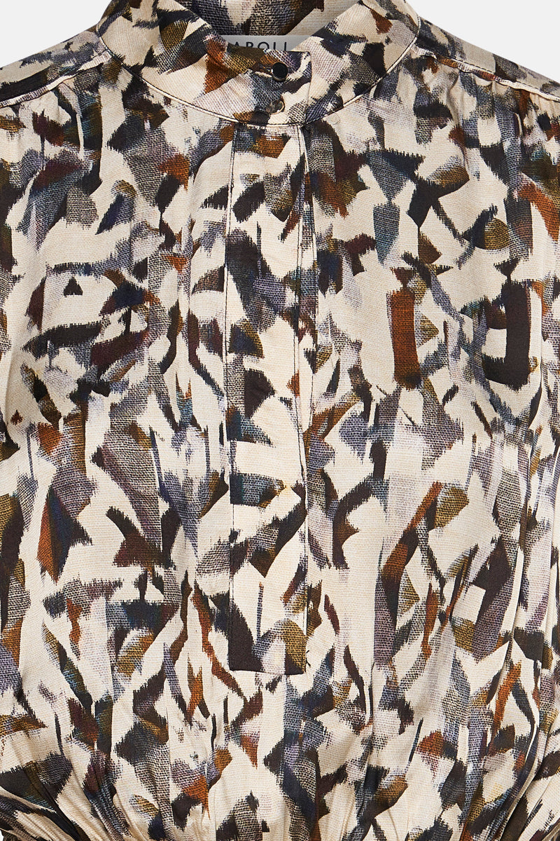 Kleedje met lange mouwen - multicolor