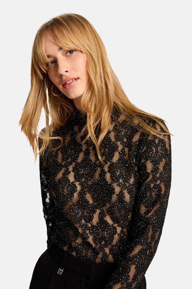 T-shirt (lange mouwen) zwart - Morgan de Toi