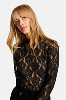T-shirt (lange mouwen) zwart - Morgan de Toi
