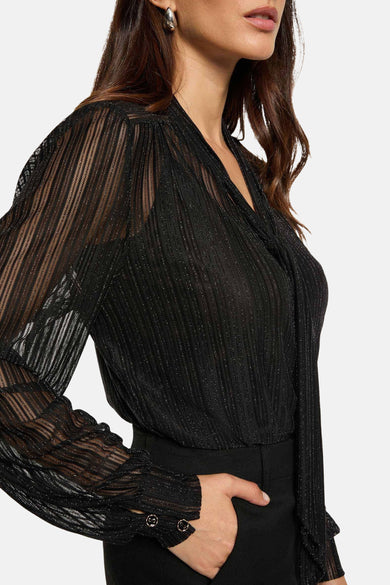 Blouse met lange mouwen - zwart