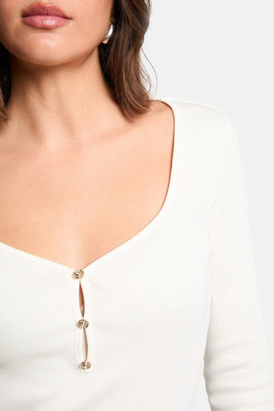 T-shirt met lange mouwen - wit