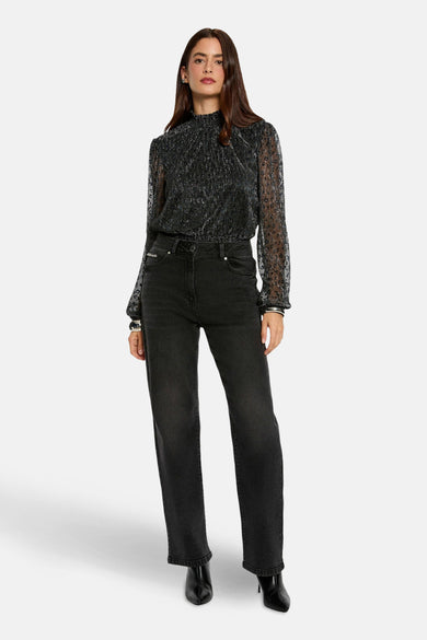 T-shirt met lange mouwen - zwart