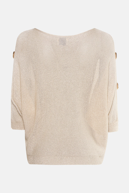 Trui met ronde hals Beige - Terra di Siena