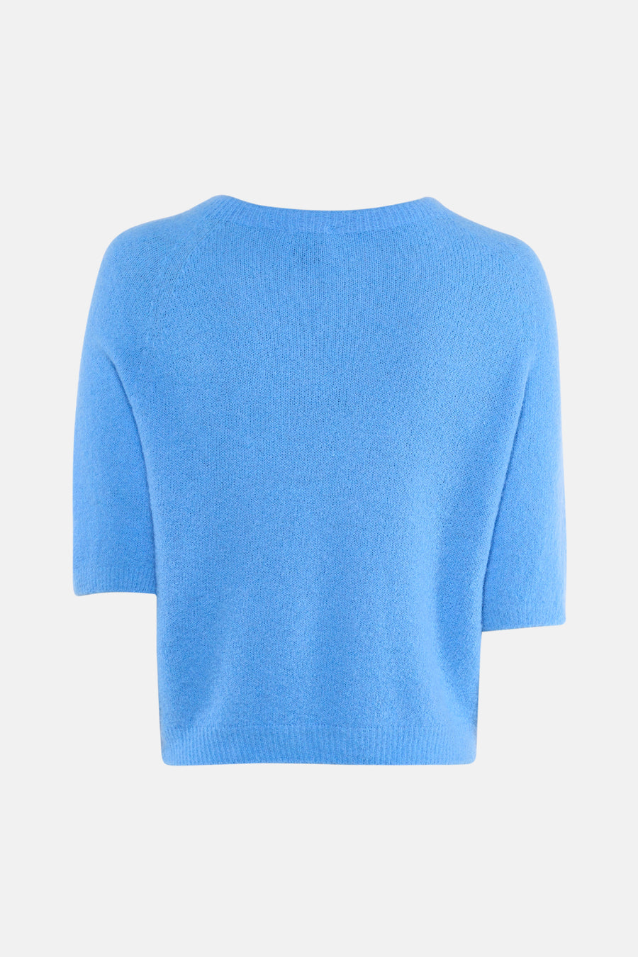 Ronde hals trui blauw van Terra di Siena in zachte brei.
