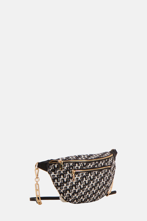 Multikleurig Morgan de Toi portemonnee met print en gouden kettingdetails.