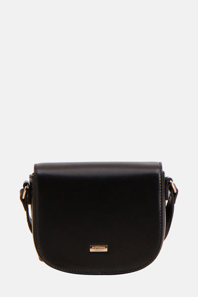 Sac bandoulière noir de Morgan de Toi, avec bandoulière réglable et logo métallique discret.
