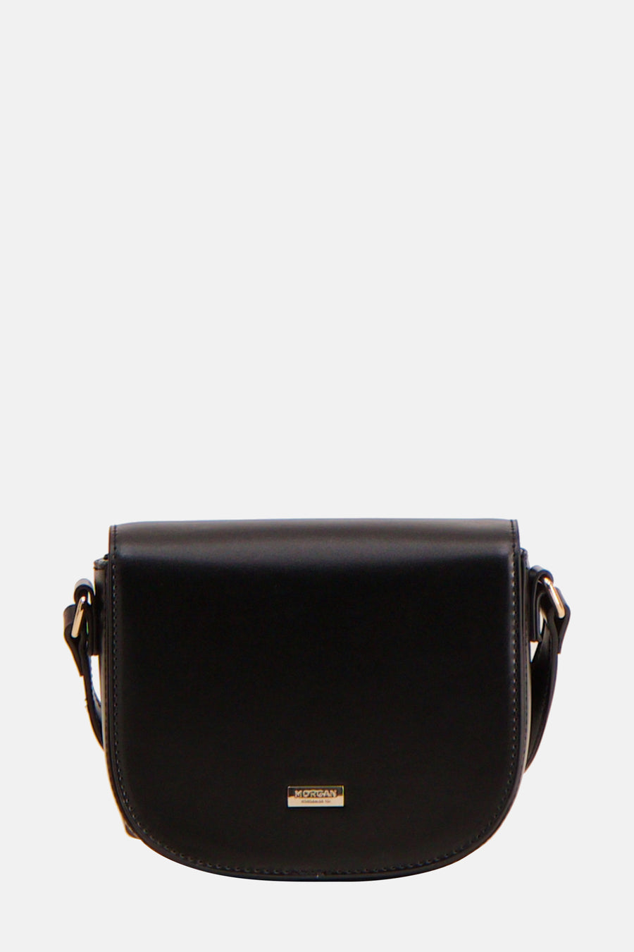 Sac bandoulière noir de Morgan de Toi, avec bandoulière réglable et logo métallique discret.