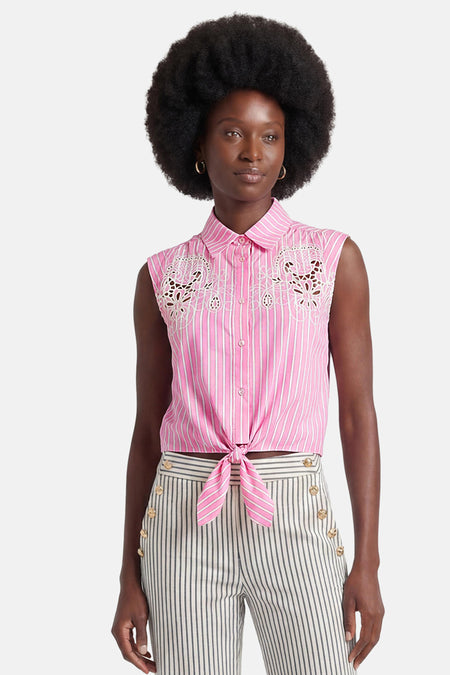 Chemise à manches courtes - rose