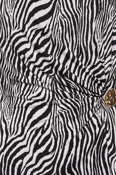 Top sans manches multicolore de Morgan de Toi avec motif zébré et détail doré.